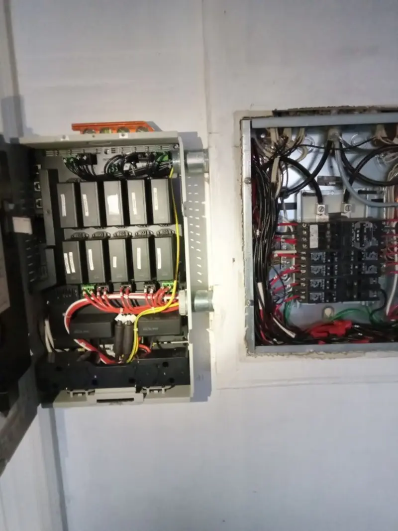 Electrical panel upgrade completed for Security Camera Wiring in Highwood